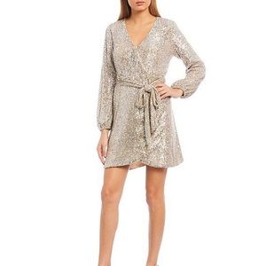 Gianni Bini Sequin Wrap Dress